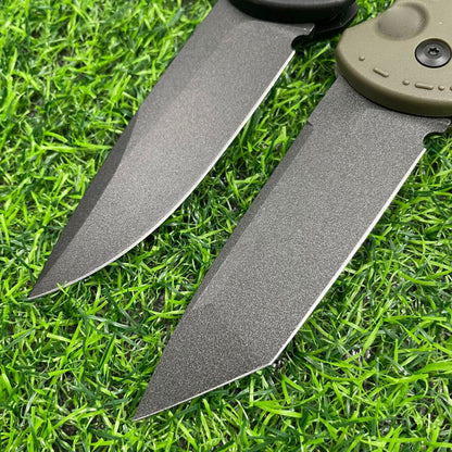 Outdoor Self Defense Automatic Jump Knife, 9070 Pocket Folding Knife, D2 Steel Blade Non-Slip Fiberglass Handle, EDC Multi-Functional Sharp Tactical Knife for Outdoor, Tactical, Survival and EDC