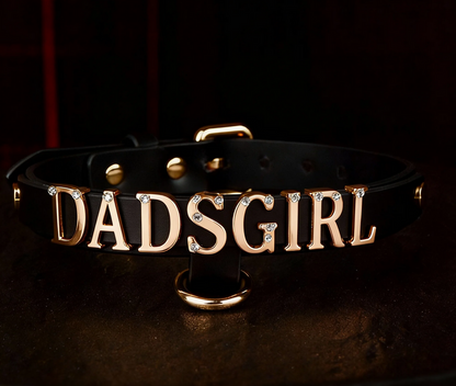 Adjustable Leather Collar Choker with Chain - Handmade Breathless Statement Gothic Punk Necklace for Women